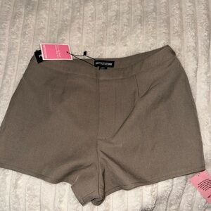 PrettyLittleThing High Waist Brown Shorts